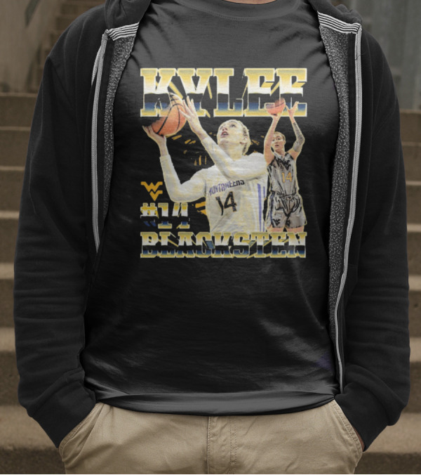 West Virginia Mountaineers Basketball Kylee Blacksten #14 T-Shirt