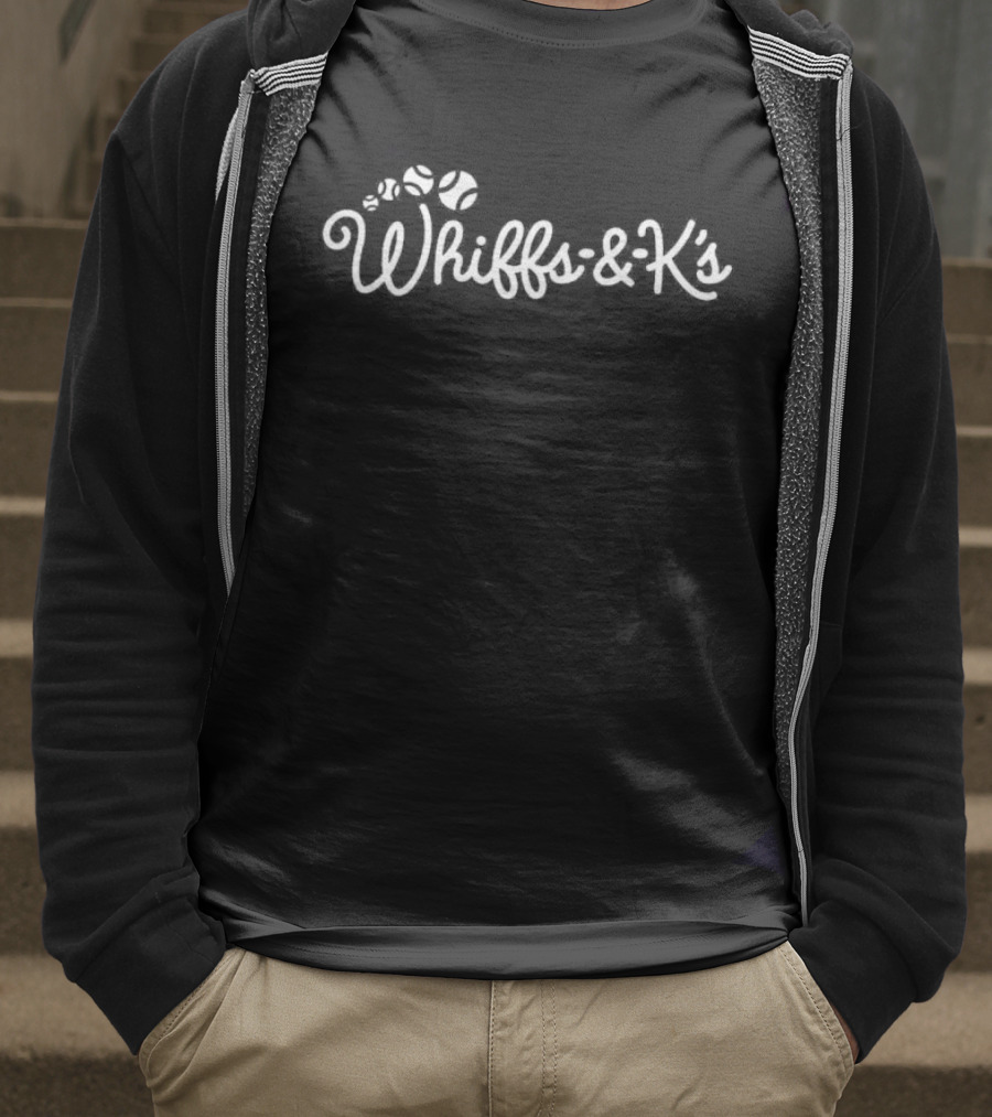 Whiffs & K’s Baseball With Baseball And Whiskers T-Shirt