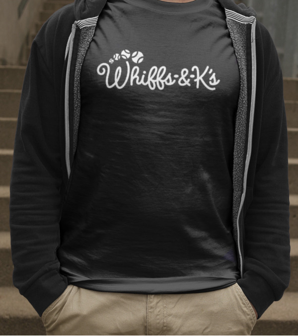Whiffs & K’s Baseball With Baseball And Whiskers T-Shirt