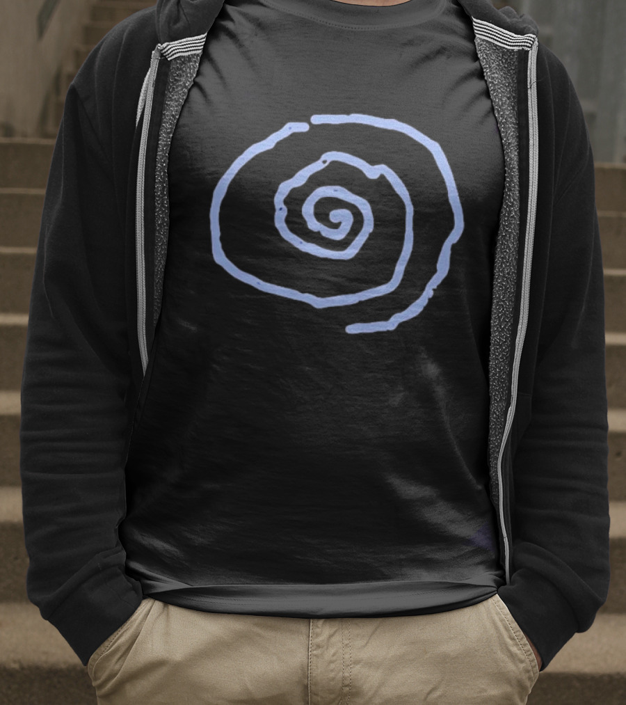 Whirr Raw Blue Spiral T-Shirt