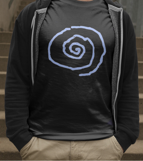 Whirr Raw Blue Spiral T-Shirt