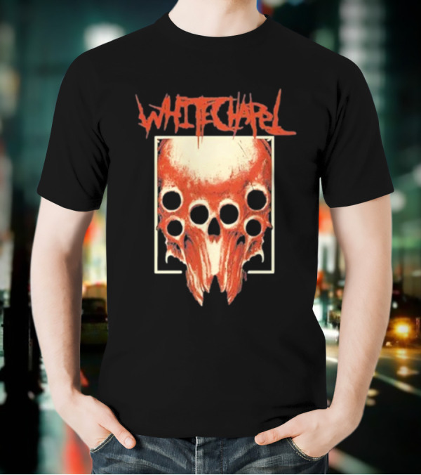 Whitechapel Skull Bone With Red Cult Woods Imagery T-Shirt