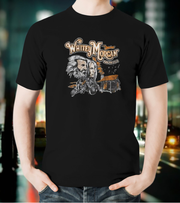 Whitey Morgan And The 78’s Cabin Motorcycle Forest Scene T-Shirt