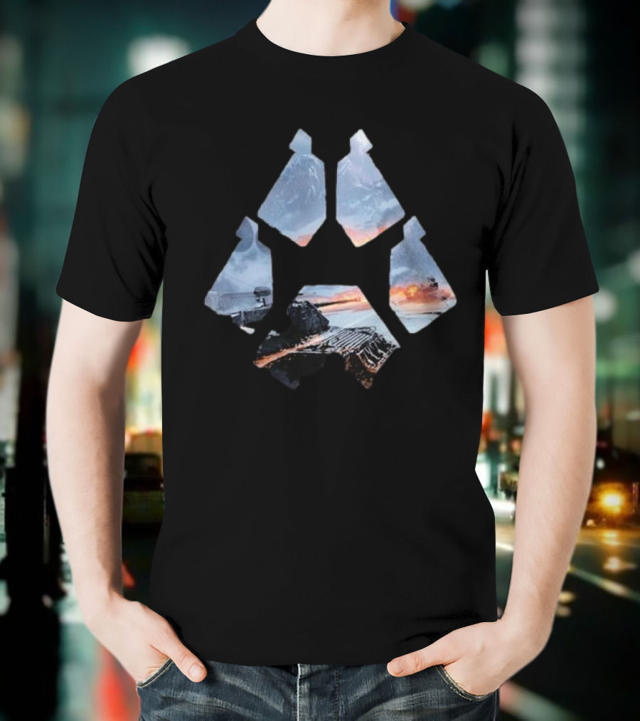 Wot Steel Hunter Winter Landscape Battle Icon T-Shirt