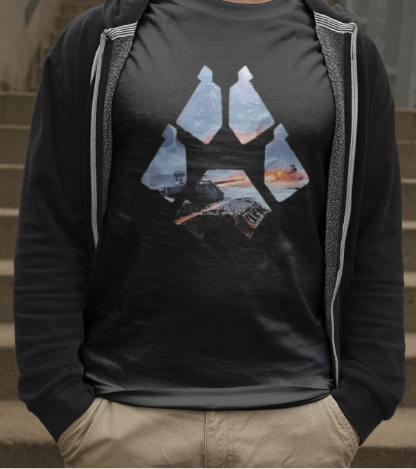 Wot Steel Hunter Winter Landscape Battle Icon T-Shirt