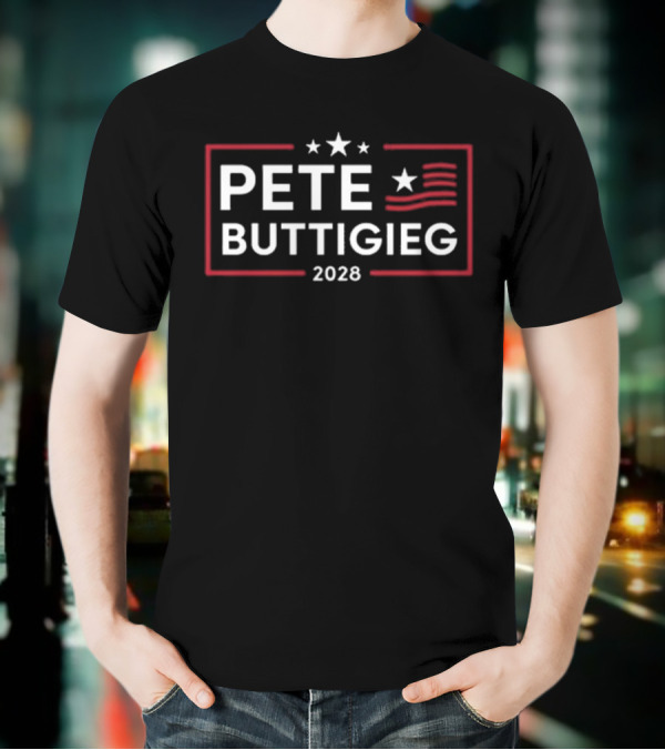 Wickedfabulouscom Pete Buttigieg 2028 Stars And Stripes T-Shirt