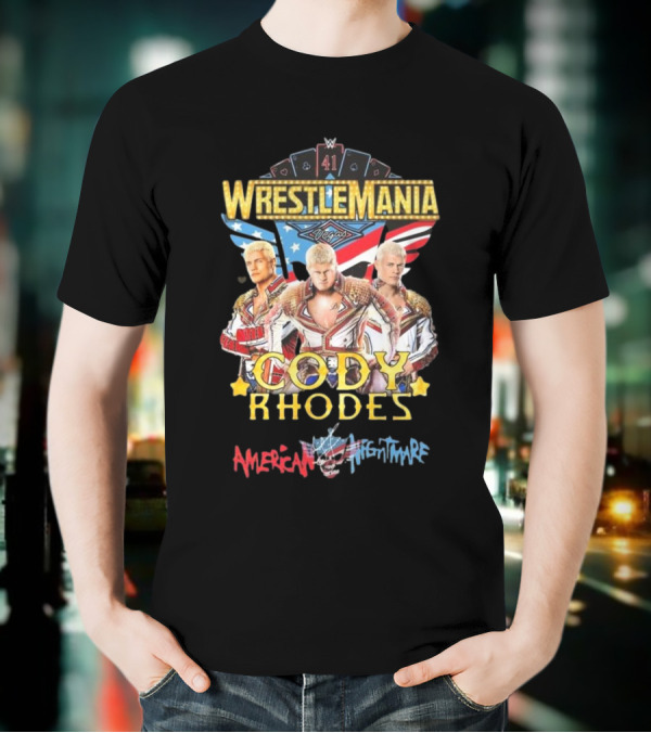 Wrestlemania 41 Cody Rhodes American Nightmare Vegas 2025 T-Shirt