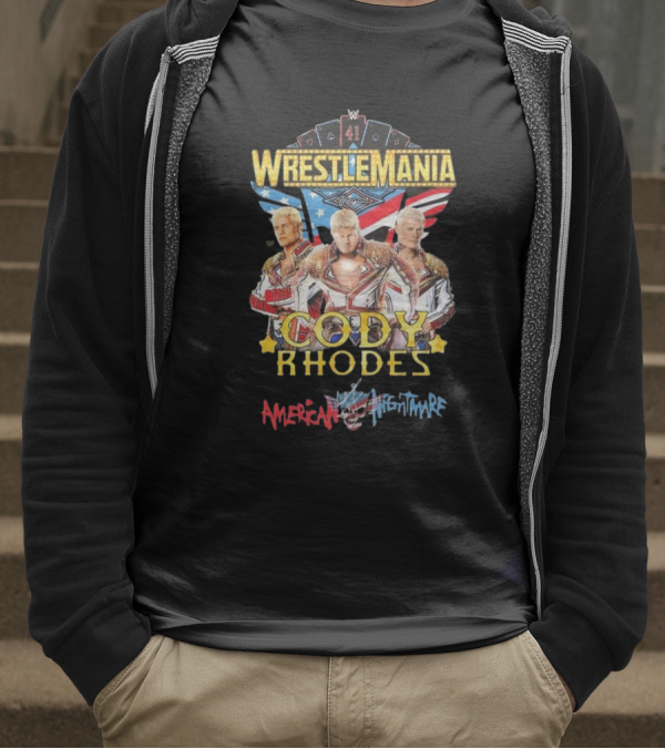 Wrestlemania 41 Cody Rhodes American Nightmare Vegas 2025 T-Shirt