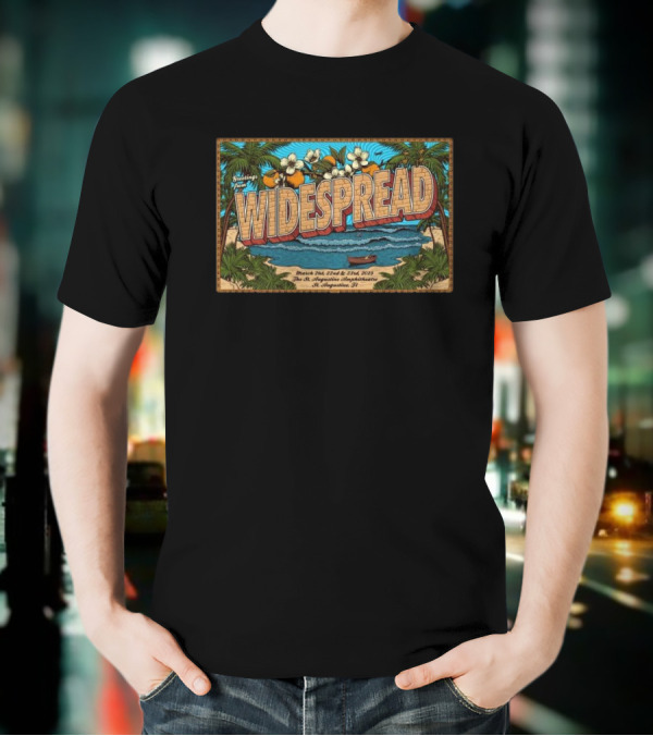 Greetings From Widespread Panic St. Augustine Amphitheatre St. Augustine FL March 21-23 2025 T-Shirt