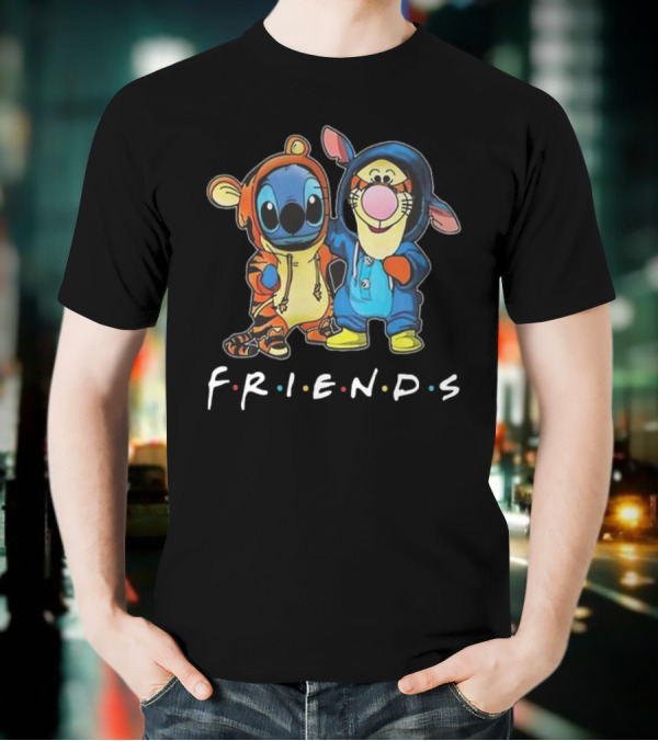 Winnie The Pooh Tigger And Stitch Friends Disney Collaboration T-Shirt
