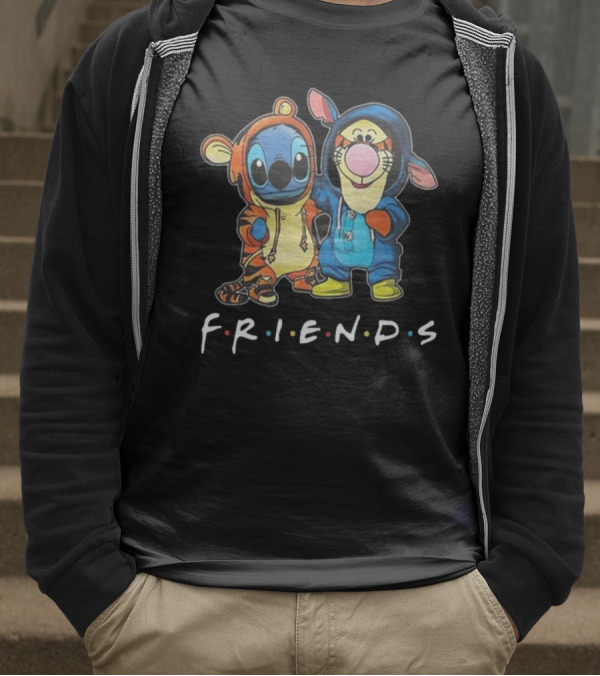 Winnie The Pooh Tigger And Stitch Friends Disney Collaboration T-Shirt