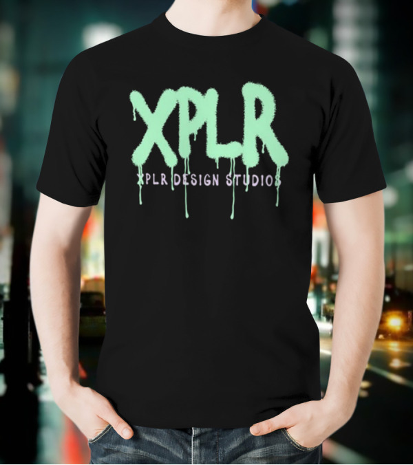 Xplr Studio Graffiti V.2 Droplet Style Text T-Shirt