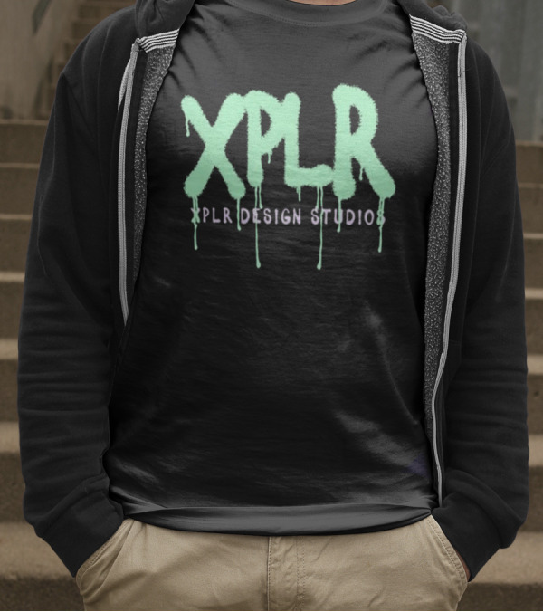 Xplr Studio Graffiti V.2 Droplet Style Text T-Shirt