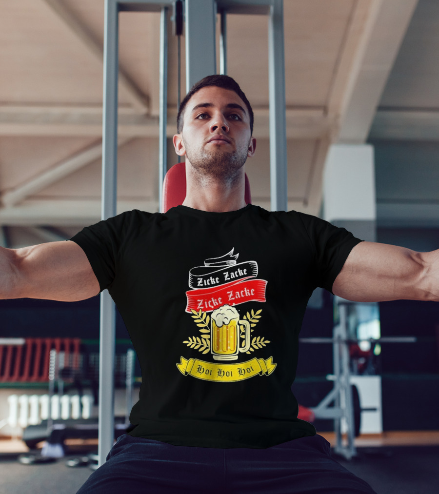 Zicke Zacke Oktoberfest Beer Germany Flag Hoi Hoi Hoi T-Shirt