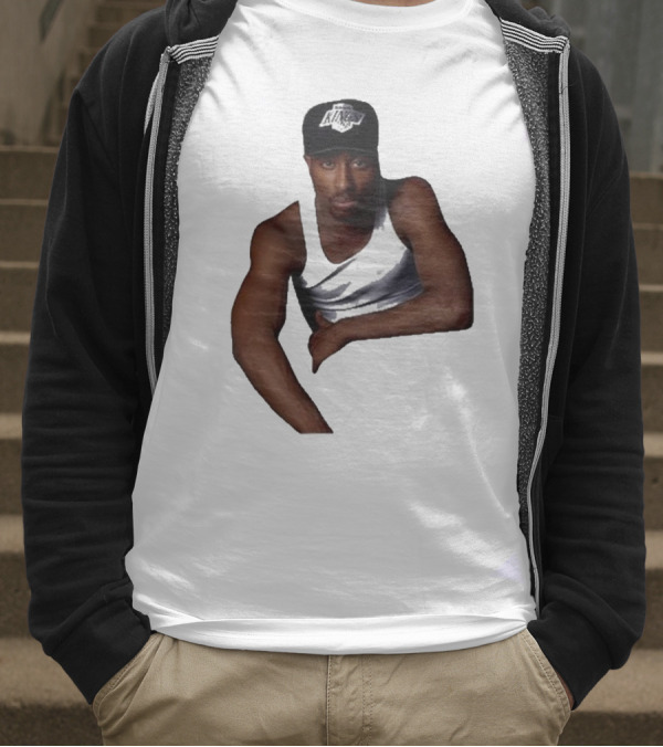2PAC LA Kings Hat Image T-Shirt