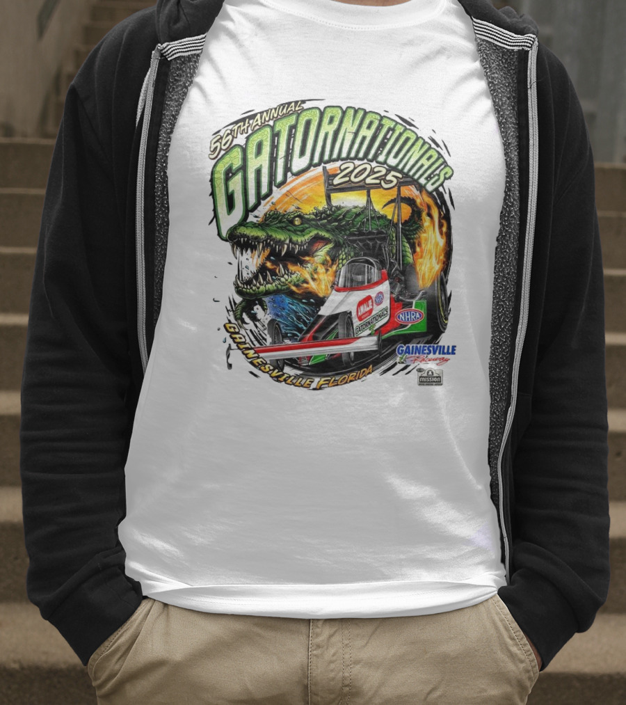56th Annual Gatornationals 2025 Gainesville Florida NHRA Drag Racing Event T-Shirt
