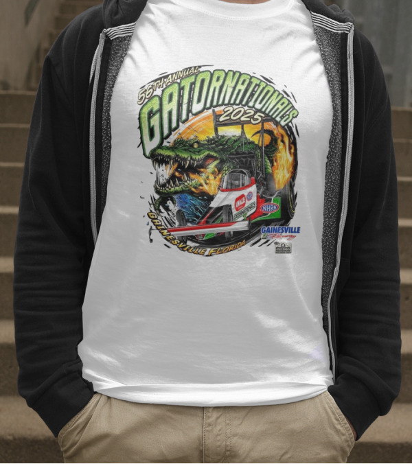 56th Annual Gatornationals 2025 Gainesville Florida NHRA Drag Racing Event T-Shirt
