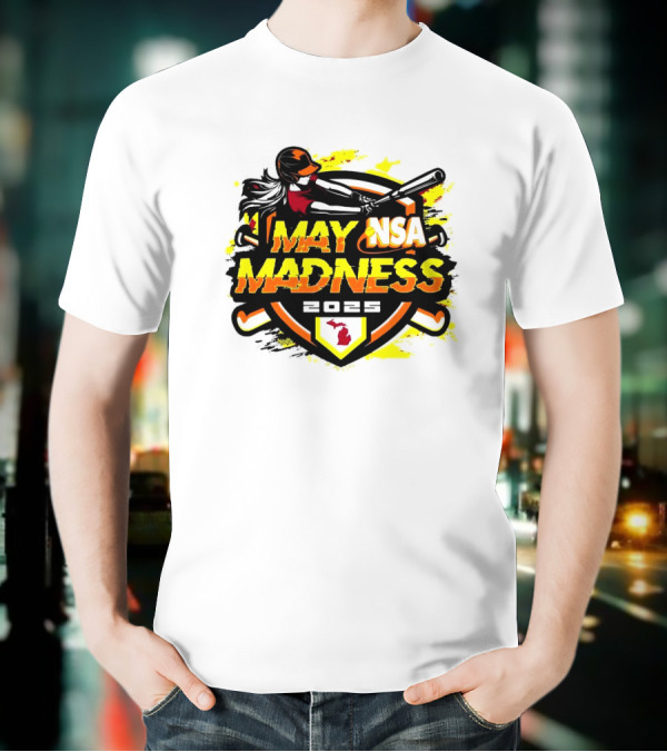 2025 NSA May Madness Fastpitch Tournament Michigan Logo T-Shirt