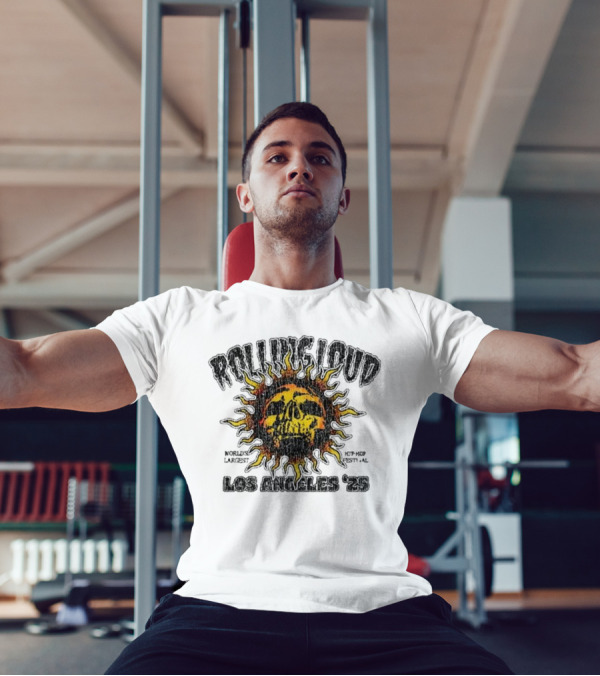 Rolling Loud Los Angeles 2025 Skull Sunburst Graphic T-Shirt