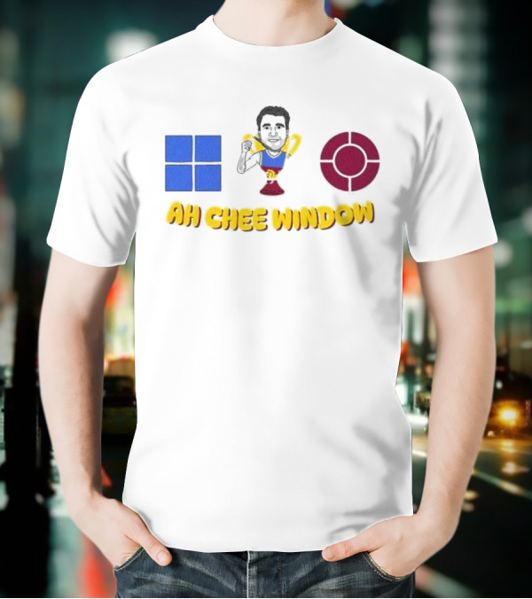 Ah Chee Window Callum Ah Chee Brisbane Lions Blue Red Symbol T-Shirt