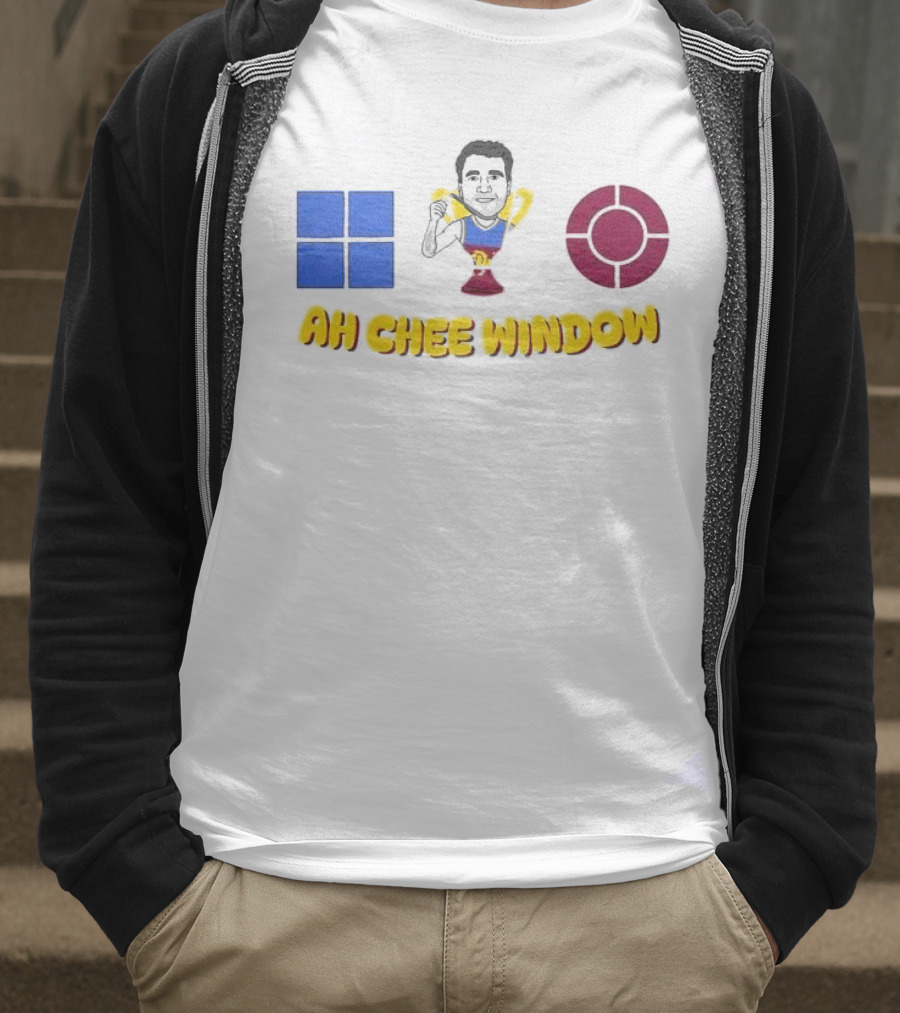Ah Chee Window Callum Ah Chee Brisbane Lions Blue Red Symbol T-Shirt