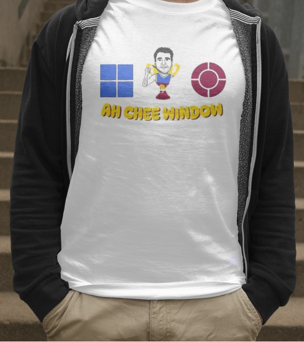 Ah Chee Window Callum Ah Chee Brisbane Lions Blue Red Symbol T-Shirt