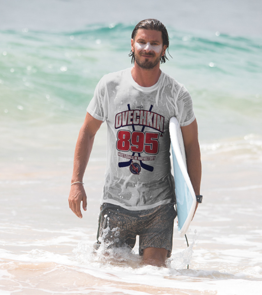 Ovechkin 895 Goals NHL History Washington Capitals T-Shirt