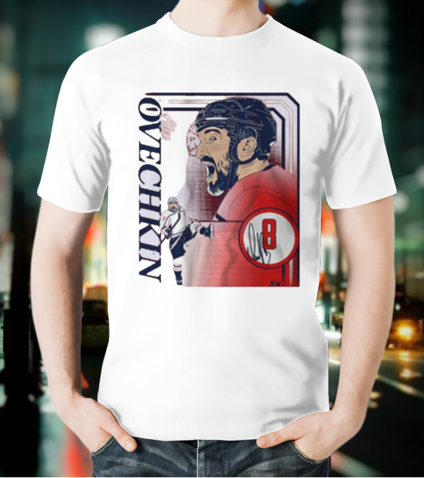 Alexander Ovechkin Dynamic Hockey Collage Number 8 T-Shirt