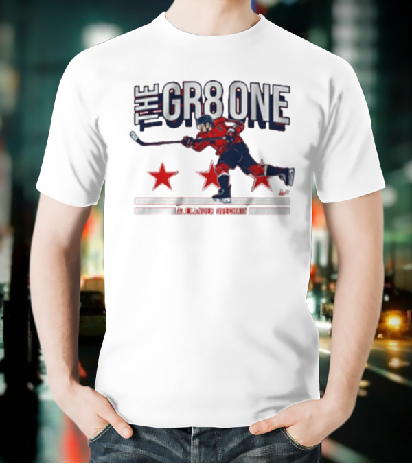 The GR8 One Alexander Ovechkin Hockey Player With Stars And Stick T-Shirt
