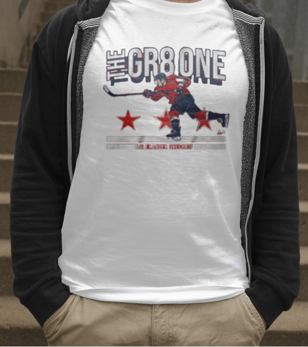 The GR8 One Alexander Ovechkin Hockey Player With Stars And Stick T-Shirt