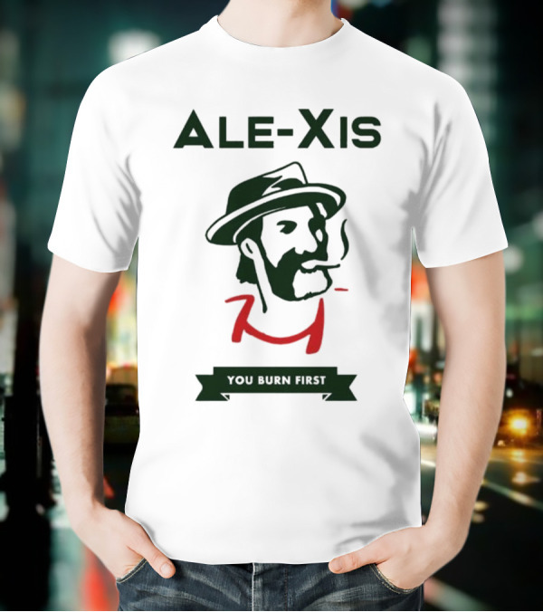ALE-XIS You Burn First Smoking Man Fedora Illustration T-Shirt