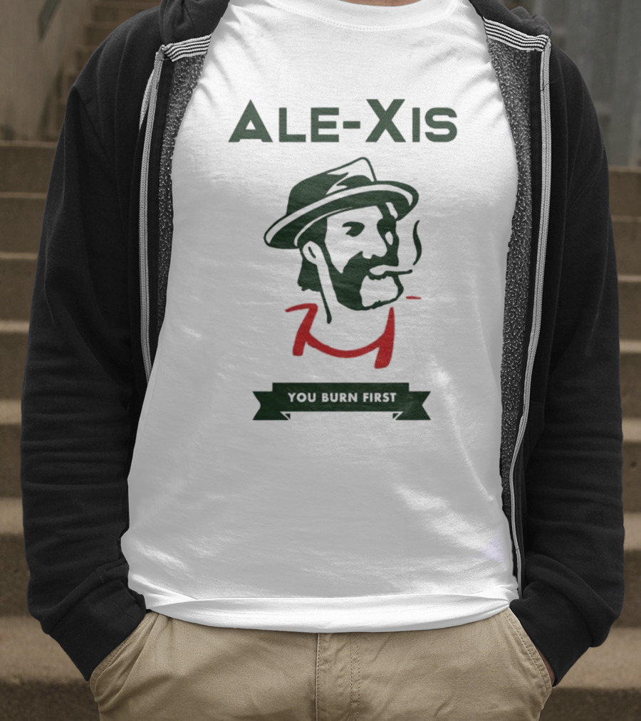 ALE-XIS You Burn First Smoking Man Fedora Illustration T-Shirt