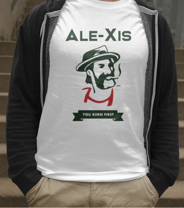 ALE-XIS You Burn First Smoking Man Fedora Illustration T-Shirt