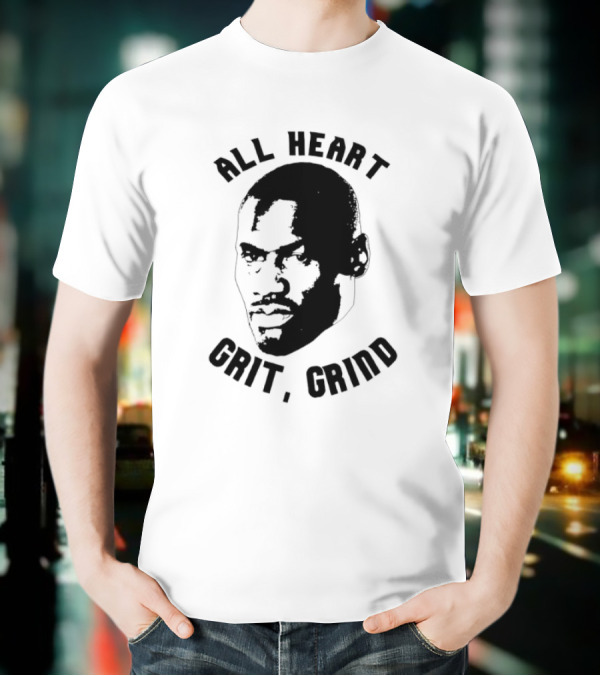 All Heart Grit Grind Iconic Tony Allen Face Outline T-Shirt