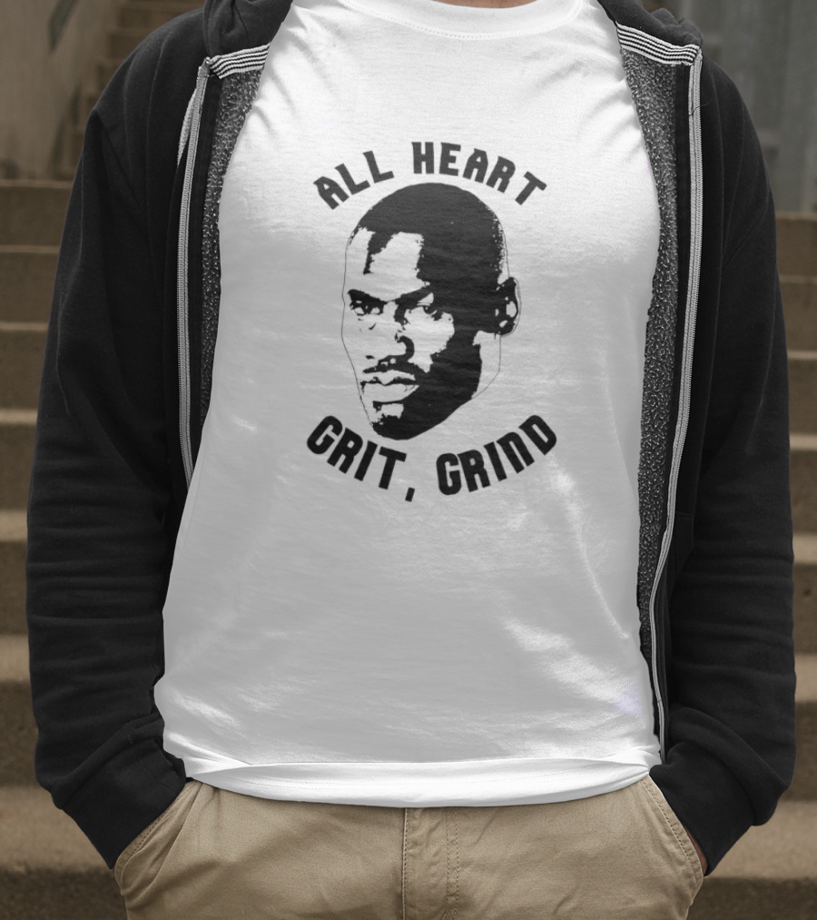 All Heart Grit Grind Iconic Tony Allen Face Outline T-Shirt