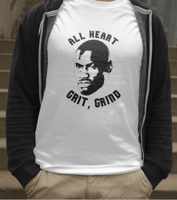 All Heart Grit Grind Iconic Tony Allen Face Outline T-Shirt