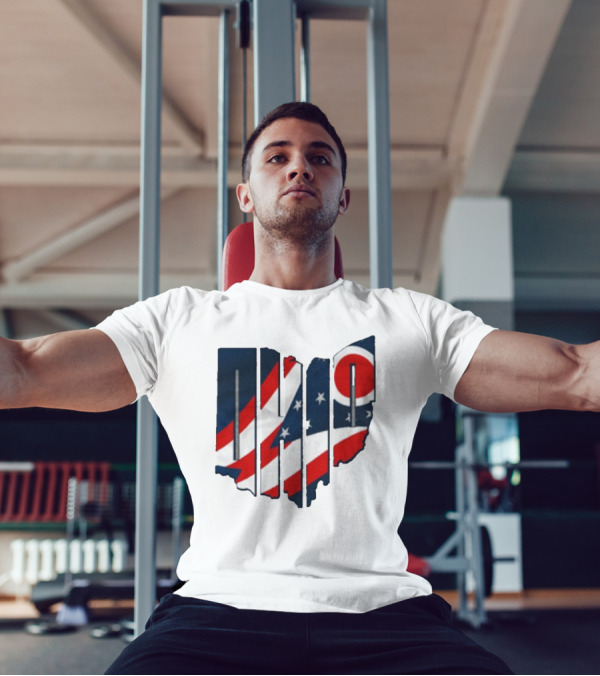 Ohio State Flag USA Cleveland Columbus Basketball 2025 T-Shirt