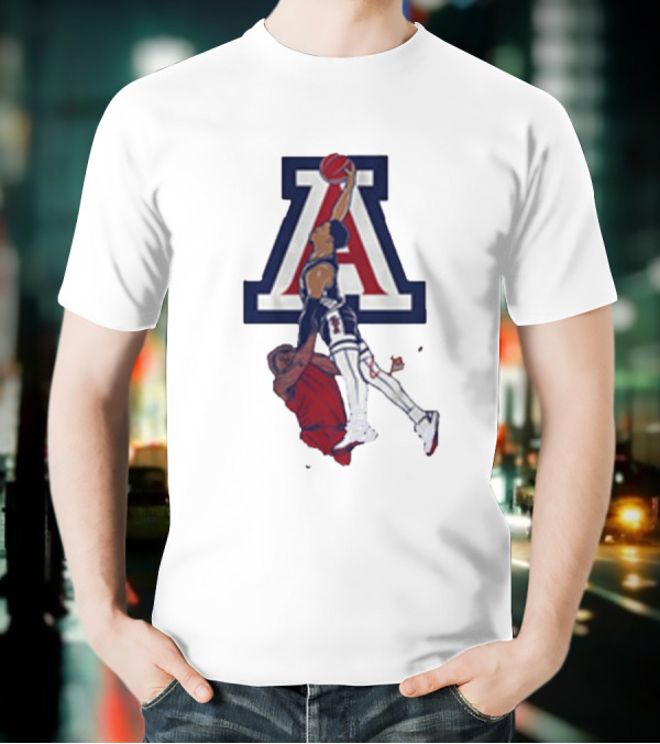Arizona Basketball Caleb Love Dunking Over Defender T-Shirt