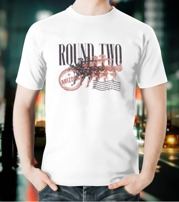 Round Two Arizona Vintage Cowboy Stamp T-Shirt