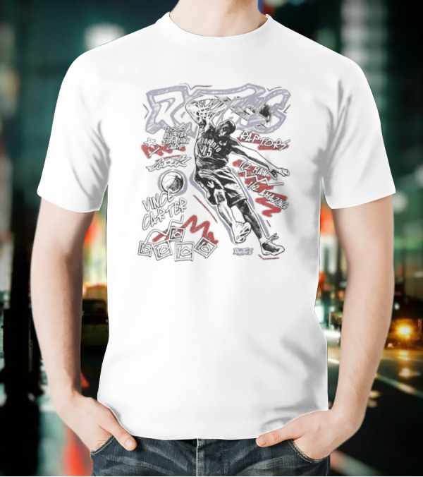 Toronto Raptors Vince Carter Iconic Hardwood Player Tribute T-Shirt