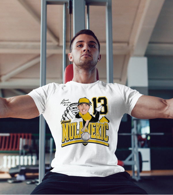 Arnad Mulamekic Baseball 13 Player Underhand Catcher Yellow Outfit T-Shirt