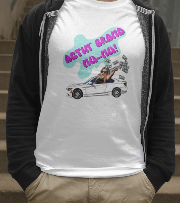 Actin' Brand Nu-Nu 2025 Convertible Car Scene T-Shirt
