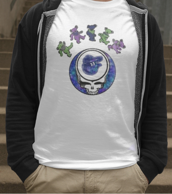 Baltimore Orioles Grateful Dead Dancing Bears 2025 Skull Night Baseball T-Shirt