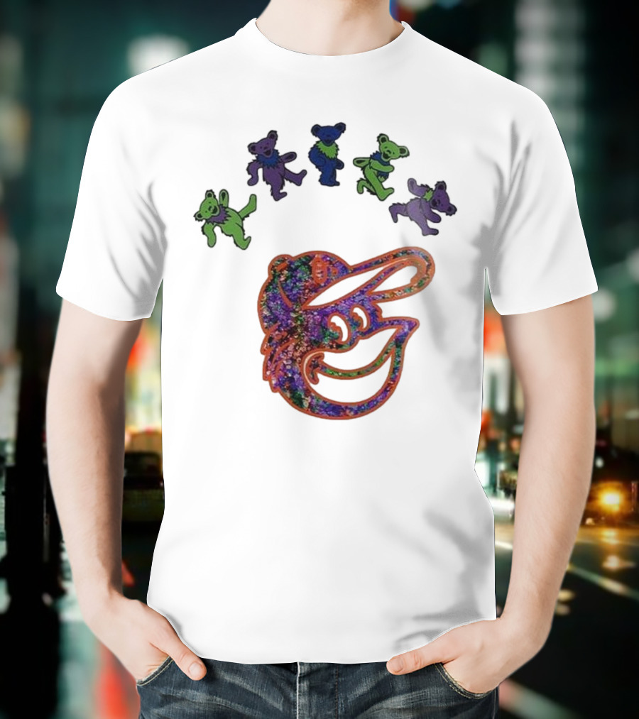 Baltimore Orioles Grateful Dead Night 2025 Dancing Bears T-Shirt
