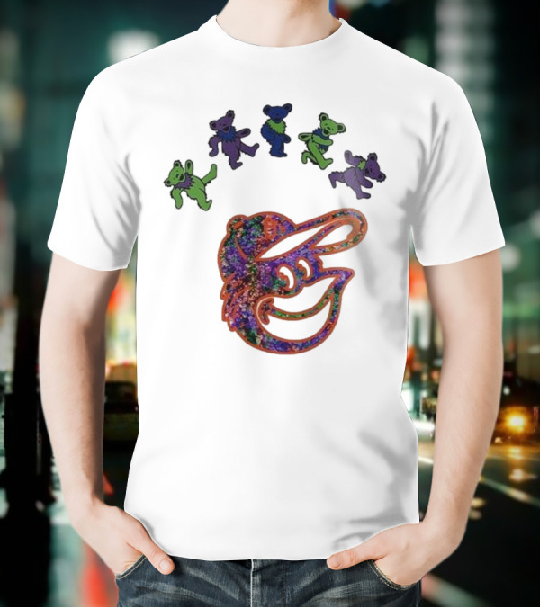 Baltimore Orioles Grateful Dead Night 2025 Dancing Bears T-Shirt