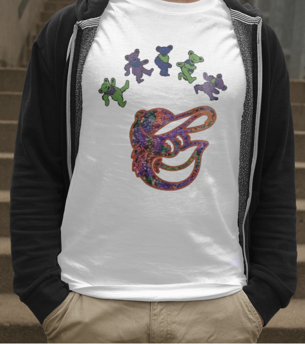 Baltimore Orioles Grateful Dead Night 2025 Dancing Bears T-Shirt