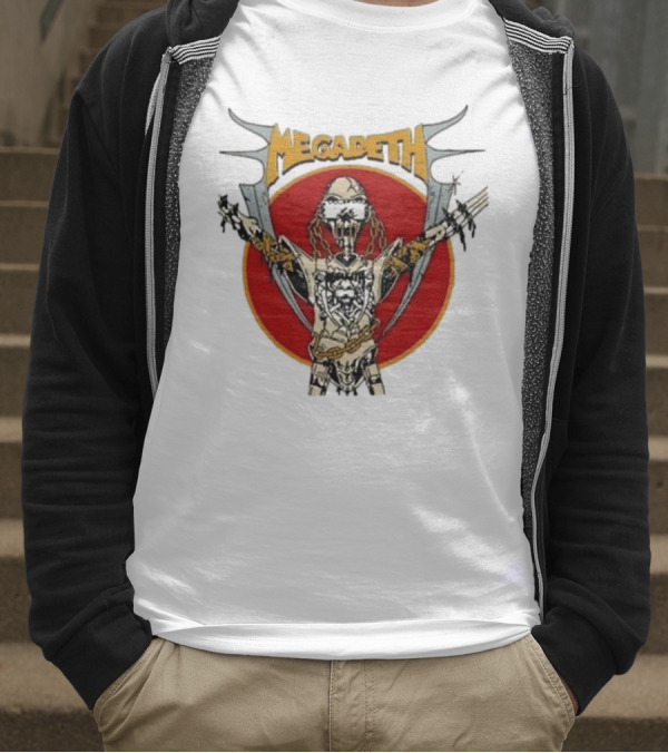 Megadeth Vic Rattlehead Robot With Cross Beyond Human T-Shirt