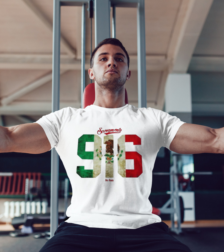 Sacramento 916 Big Boys Mexican Flag Design T-Shirt