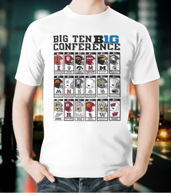 Big Ten Conference 2025 All Team Helmet Collection T-Shirt