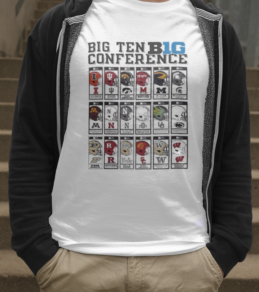 Big Ten Conference 2025 All Team Helmet Collection T-Shirt